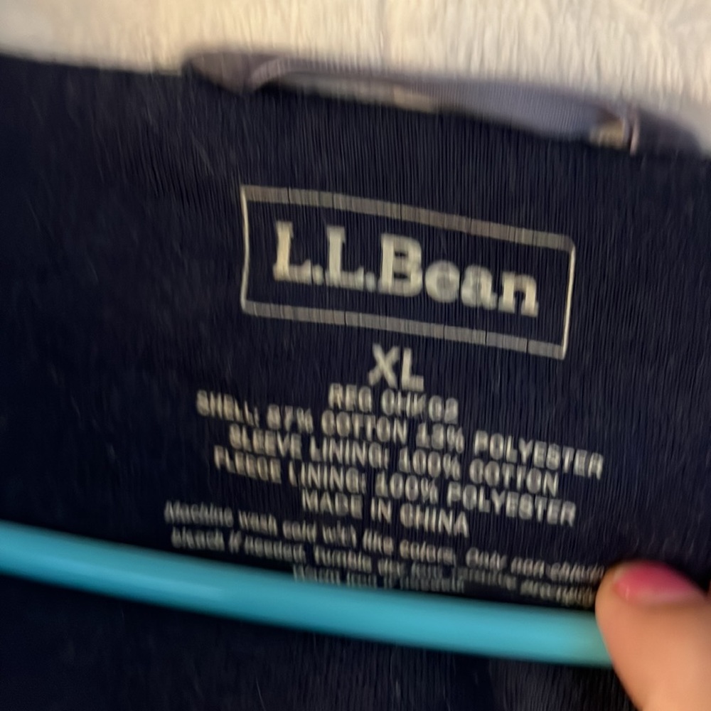 LLBean zip hoodie- XL- fleece lined - Picture 3 of 4